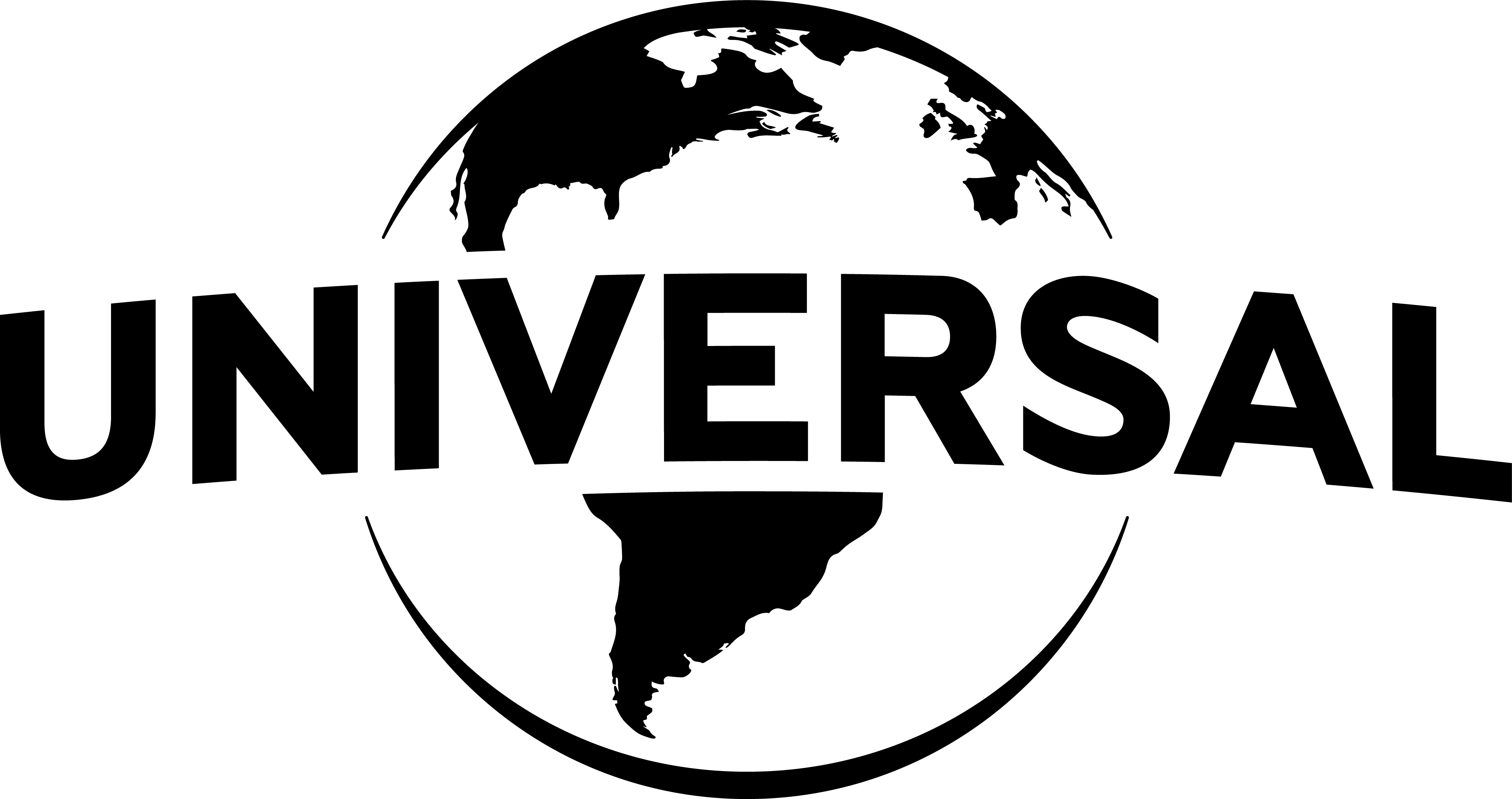 Universal logo in black on a transparent background