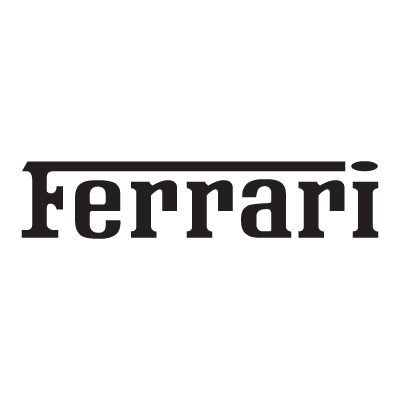 ferrari logo in black on a transparent background