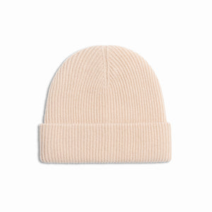 Cream Beanie || Cashmere Wool