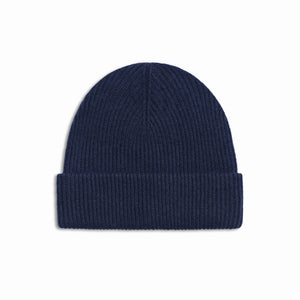 Navy Beanie || Cashmere Wool