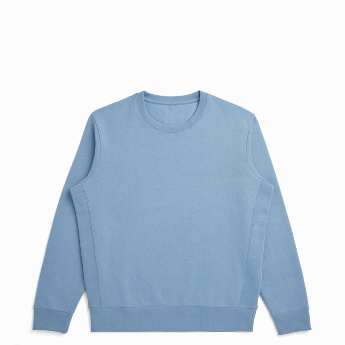 Cloudy Blue Organic Cotton Crewneck Sweatshirt