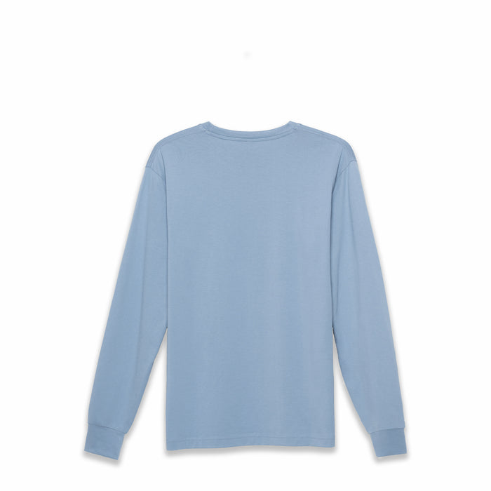 Cloudy Blue American Grown Supima® 100% Cotton 6oz Long Sleeve T-Shirt