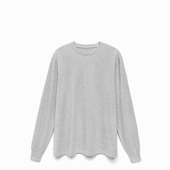 Heather Grey American Grown Supima® 100% Cotton 6oz Long Sleeve T-Shirt