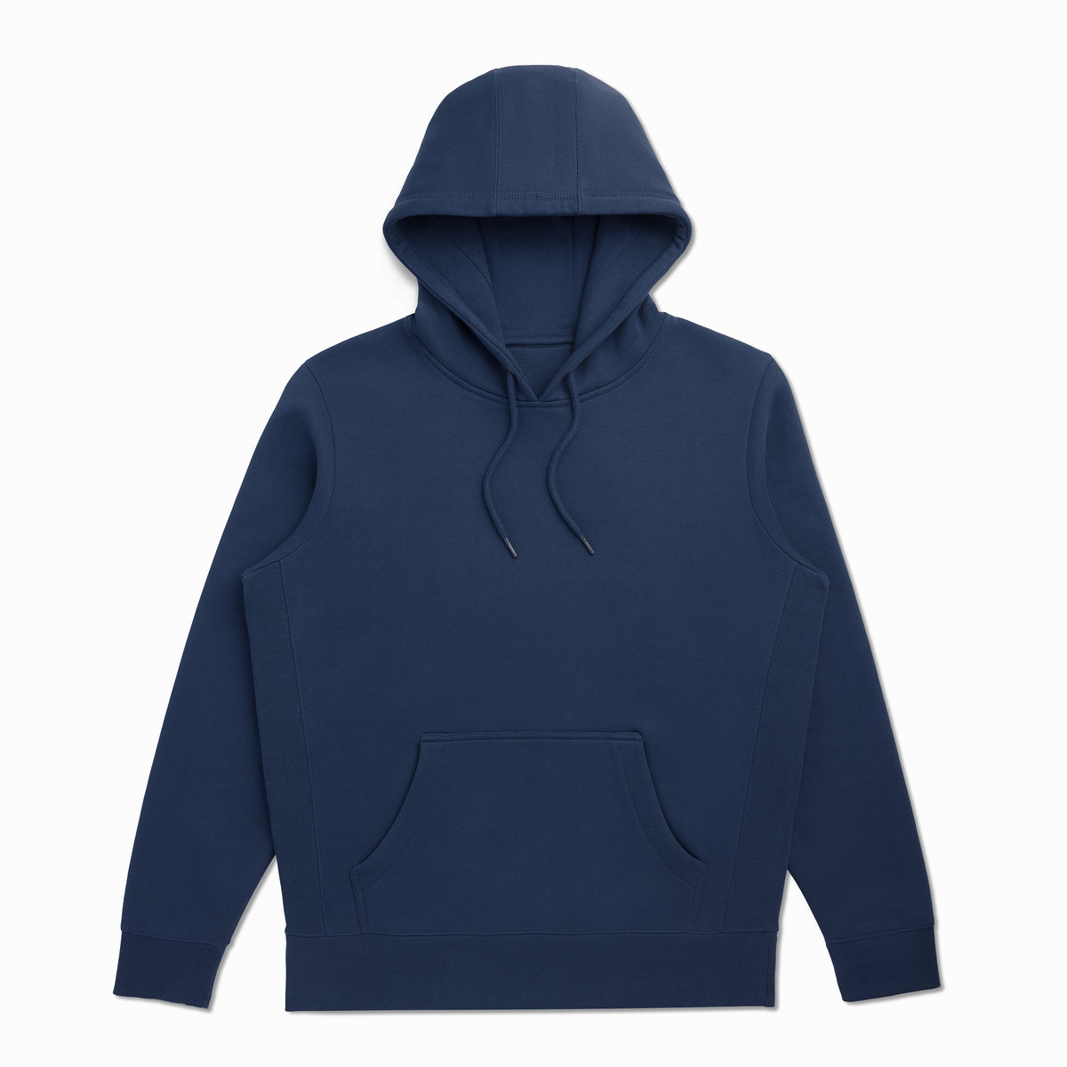 Soft & Cozy 100% Cotton Fleece Zip Hoodie with Inner Pockets | Dark Navy
