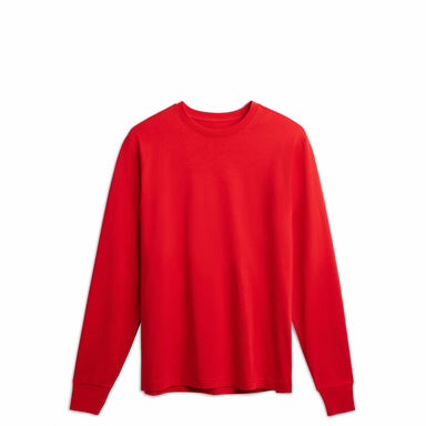 Primary Red American Grown Supima® 100% Cotton 6oz Long Sleeve T-Shirt