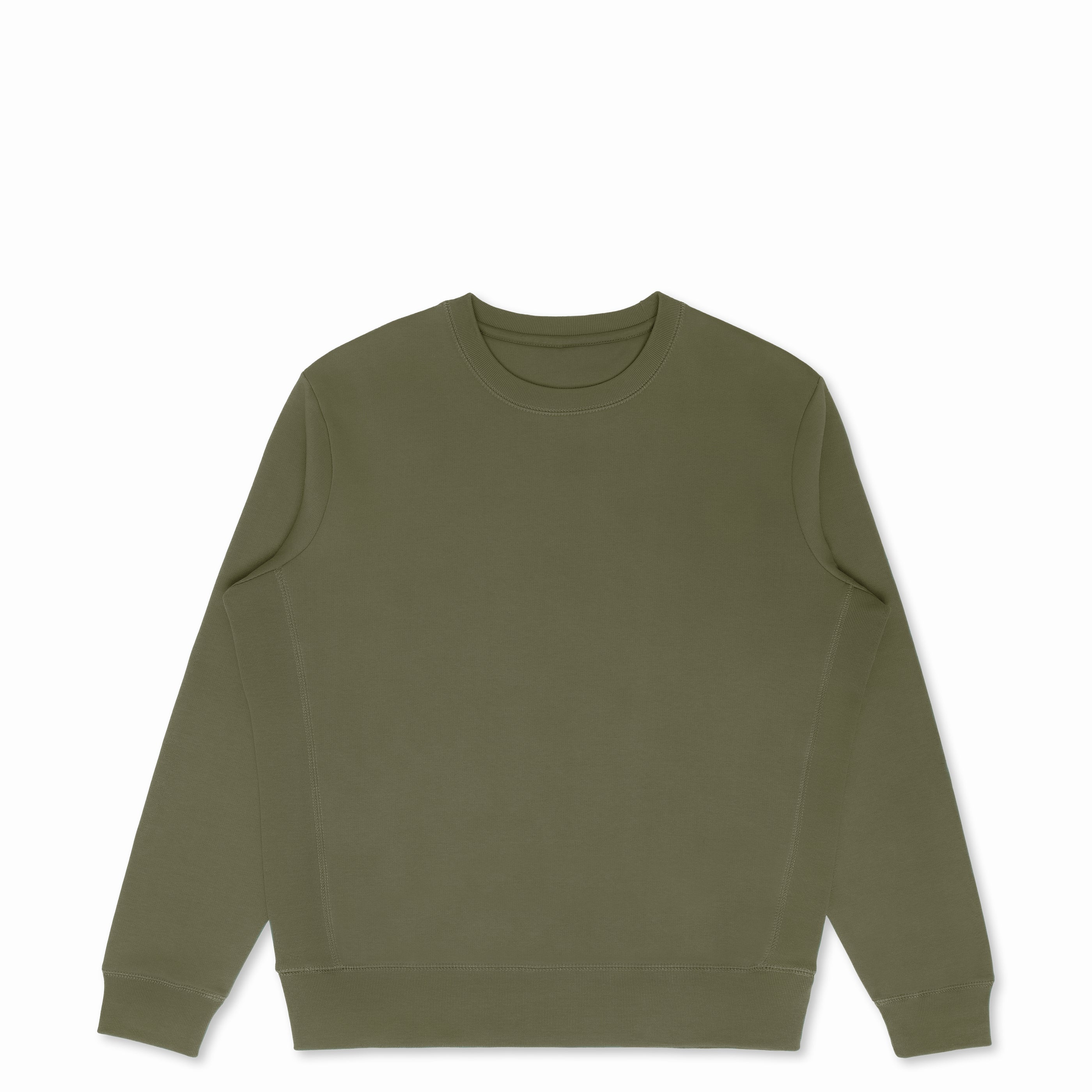 Military Olive Organic Cotton Crewneck Sweatshirt — Original Favorites