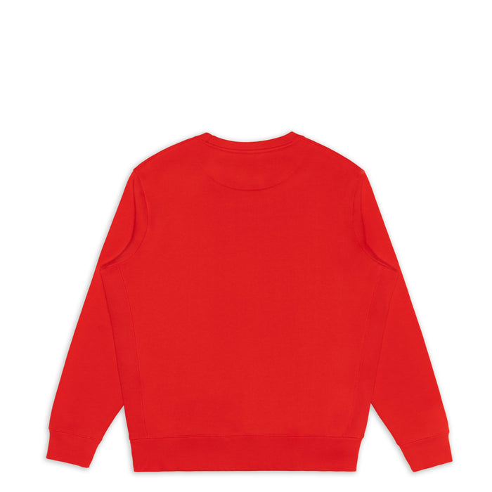 Primary Red Organic Cotton Crewneck Sweatshirt